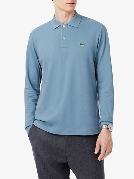 Lacoste Поло блуза в петролносин цвят
