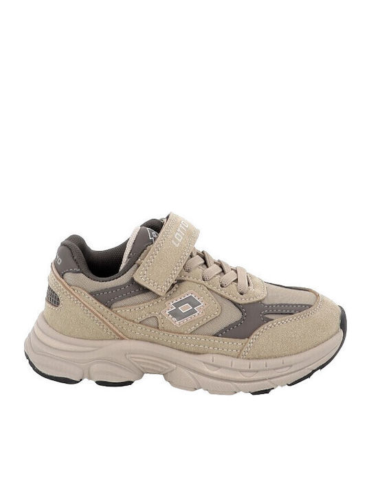 Kids Sneakers with Hook & Loop Closure Khaki