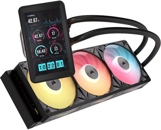 Corsair iCUE Link Titan II 360 RX LCD AIO CPU Liquid Cooler with 3 120mm Fans and ARGB Lighting