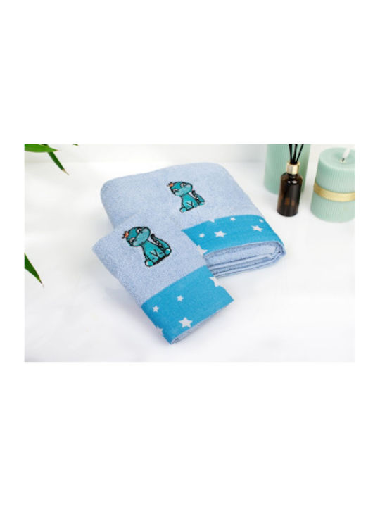Dimcol Set de prosoape pentru bebeluși, 2 bucăți Dinosaur 179 Bleu