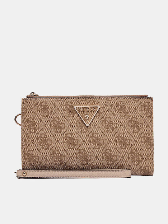 Guess Laurel Ii Μεγάλο Γυναικείο Πορτοφόλι Καφέ