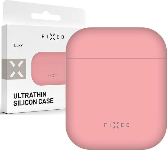 Fixed Silikonhülle in Rosa für Apple AirPods 1/2