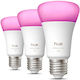 Philips Smart Λάμπες Philips Hue LED 6W για Ντουί E27 και Σχήμα A60 3τμχ