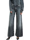 High-Waist Damenjeans in Slim Passform Grau