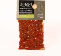 Green Olives with Paprika Vacuum 250gr Green Olives with Paprika Vacuum 250gr