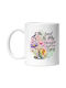 “The Lord Is My Strength And My Song” Exodus 15:2, Religion, Faith, Bible Verse, Cross, Flowers, God, Strength, Song White Ceramic Mug 330ml (Personalized)