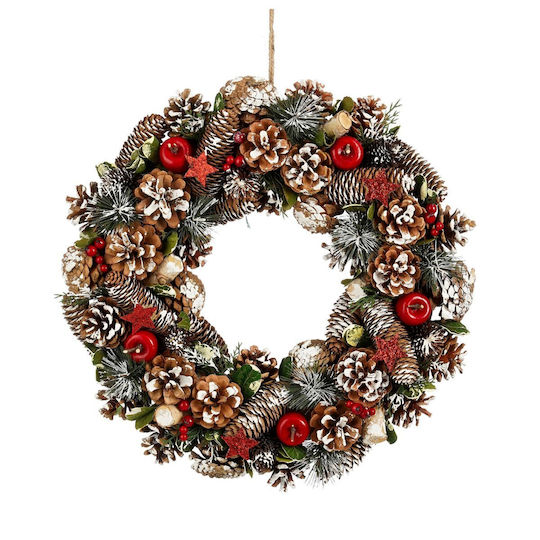 Edelman Christmas Plastic Decorative Wreath with 45 cm Diameter Red