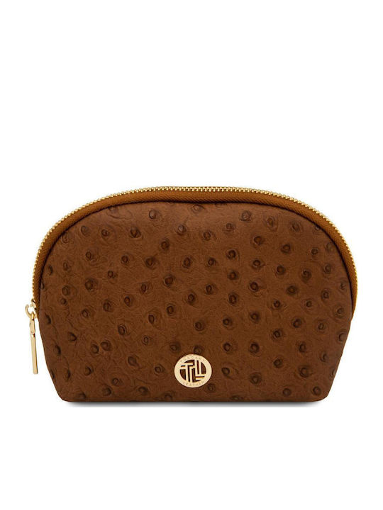 Portfard din Piele Vera Ostrich Cognac