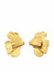 Gold Stainless Steel 316L Petal Statement Earrings 5.5cm E5014