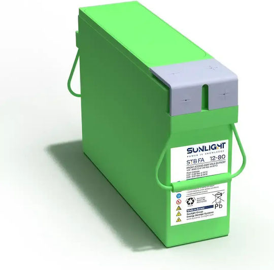 SunLight Vrla Μπαταρία UPS με Χωρητικότητα 80Ah και Τάση 12V