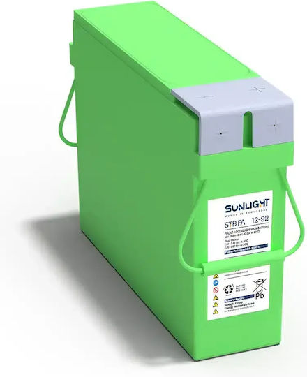 SunLight Vrla Μπαταρία UPS με Χωρητικότητα 92Ah και Τάση 12V