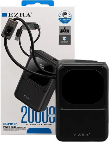 Ezra PB127 Baterie externă 20000mAh 22,5W Neagră