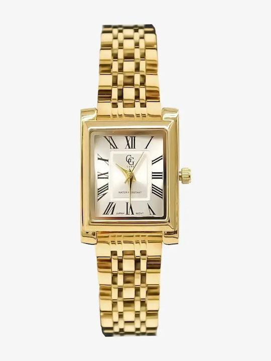 GG Luxe Odette Women's Battery-Powered Watch with Gold Stainless Steel Bracelet