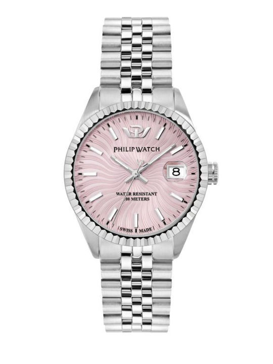 Caribe Women's Watch 35mm Battery-Powered with Silver Stainless Steel Bracelet