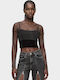 Γυναικείο Crop Top με Τιράντες Black