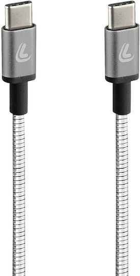 Lampa Кабел USB-C мъжки – USB-C 60W Сребрист 1 m L3873.4/T