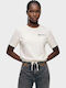 Γυναικείο Crop T-shirt Ecru