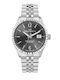 Caribe Men's Watch 41mm Battery-Powered with Silver Stainless Steel Bracelet