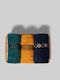White Fabric Kamil Hand Towel 30x50cm Multicolour 3pcs Weight 500gr/m²