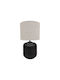Liberta Ceramic Table Lamp with White Shade and Black Base