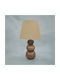 InTheBox Soma Ceramic Table Lamp for E27 LED Bulb with Beige Shade and Brown Base