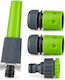Kinzo Irrigation Connector Set 4 pcs Hose 1/2' Adjustable Nozzle 27204