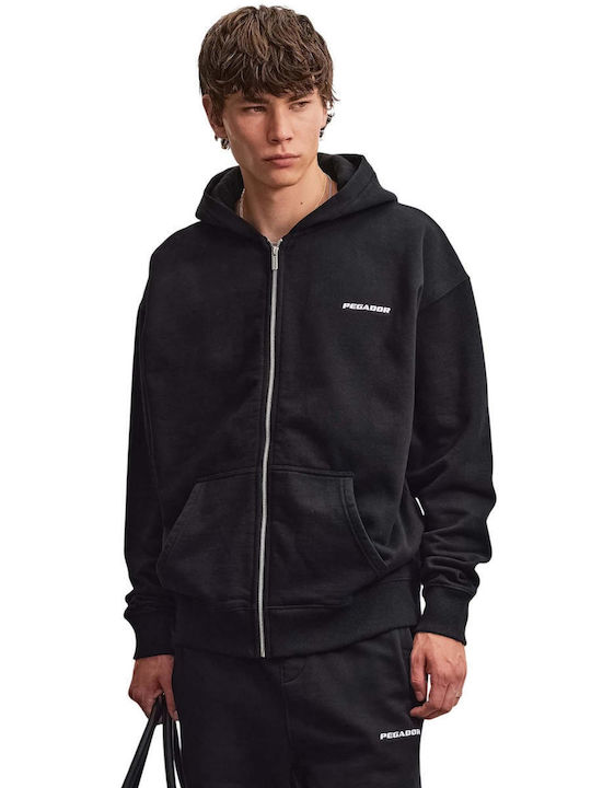 Schwarze Kapuzenjacke
