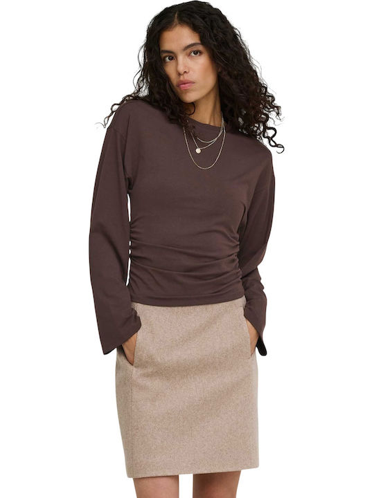 Only Onlmist Bluză de Damă de Vară cu Mâneci Lungi Coffee Bean Brown