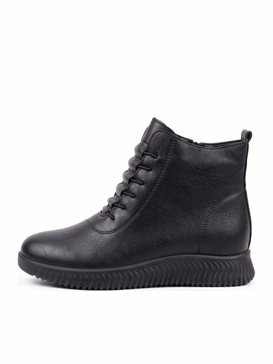Mira & Max Women's Ankle Boots with Fur Black