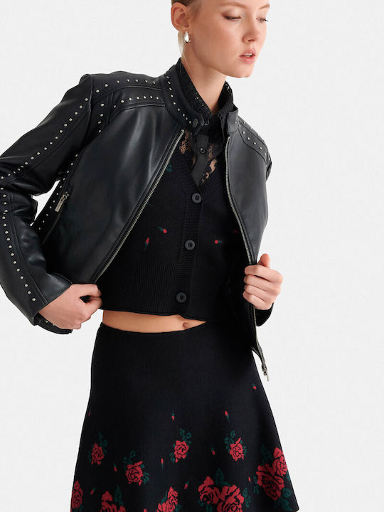 Γυναικείο Biker Jacket Μαύρο