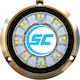 Shadow Caster Scr-16 Round White-Blue Underwater LED Light