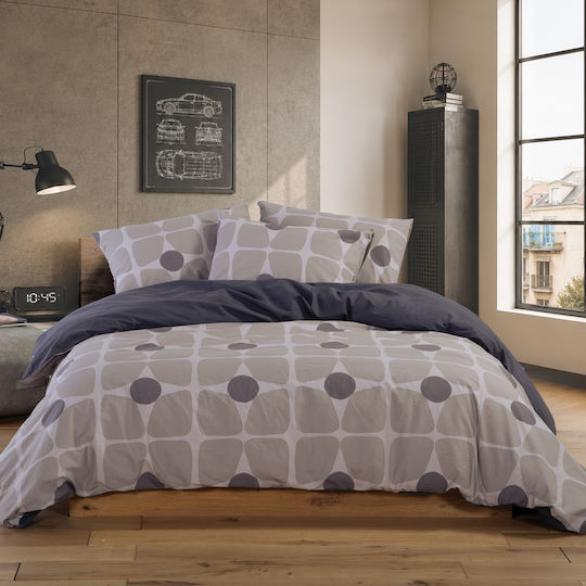 Nef-Nef Homeware Casual Super-Double Bed Sheet Set with Fitted Sheet 160x200+35cm Brown (4pcs)