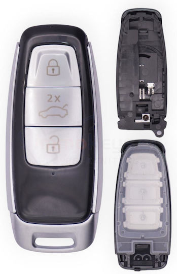 Carcasă Compatibilă pentru Cheie Audi Smartkey cu 3 Butoane, Lamă Hu162t