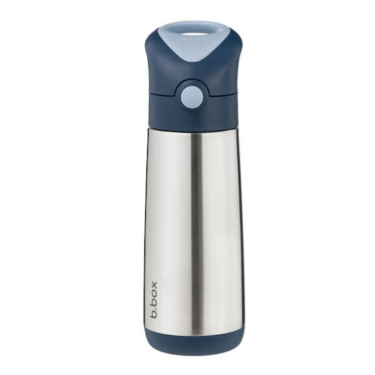 B.Box Stainless Steel Thermos Bottle BPA Free 500ml Midnight with Handle