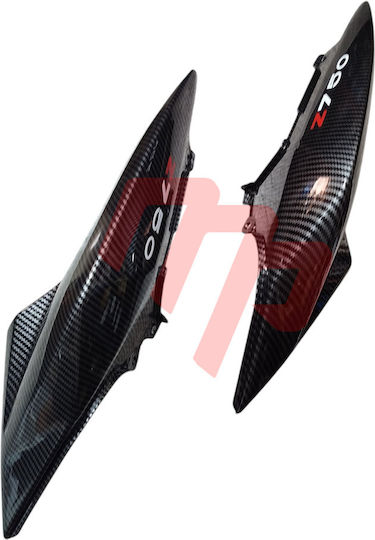 Ουρα Πισω Καπακια Σκελετου Kawasaki Z750 Z1000 07-12 Carbon Χρωμα Δεξι Αριστερο Σετ