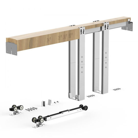 Vevor Sliding Door Mechanism 91.44cm Brown