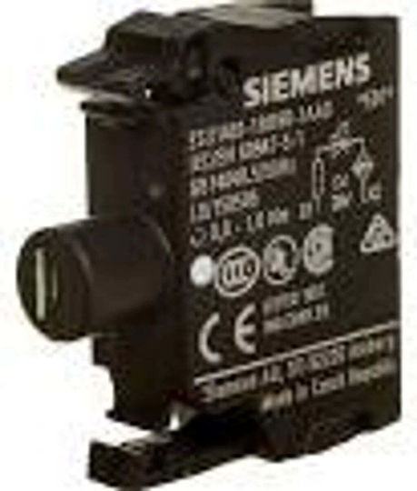Siemens Soclu LED Alb 24 V AC/DC Montare Frontală 3SU1401-1BB60-1AA0