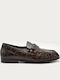 Loafers de damă din piele, de culoare maro