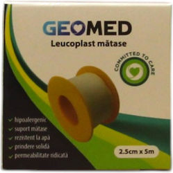 Leukoplast Geomed Bandă Adezivă Mătăsoasă pentru Bandaje 2,5 cm x 5 m