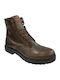 Braune Leder-Kampfstiefel