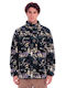 Men's Fleece Jacket with Hood Off Black