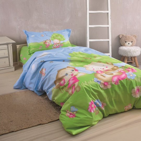 Rythmos Chicaboo Cotton Satin Semi-Double Sheet Set 160x260cm 3 Pieces