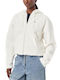 Long Women's Zip-Up Cardigan Ecru
