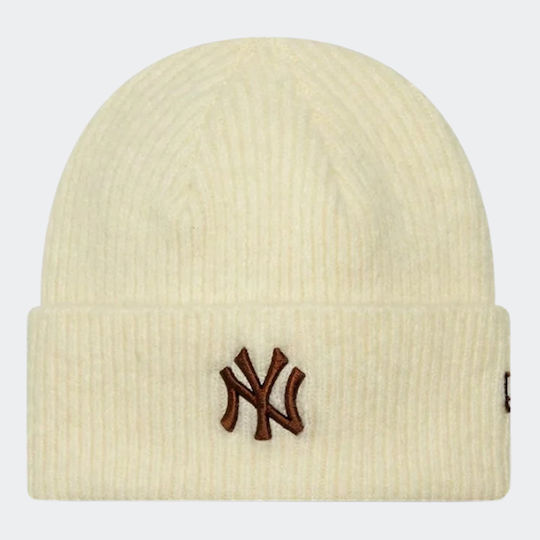 New York Yankees Unisex Knitted Beanie in Beige