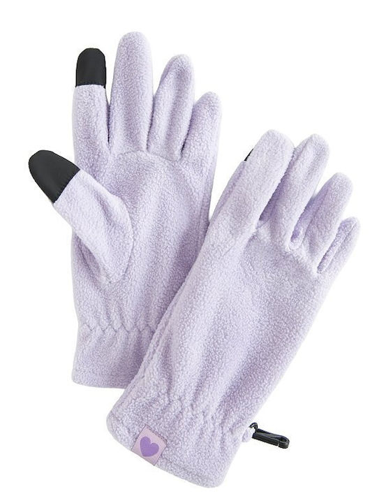 Kids Knitted Purple Gloves
