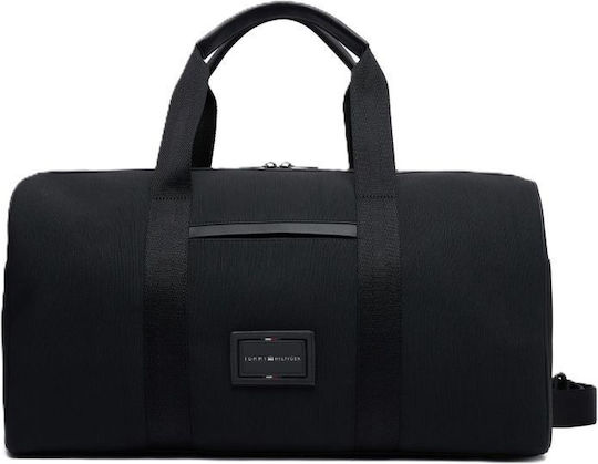 Tommy Hilfiger Black Fabric Backpack Duffle Bag