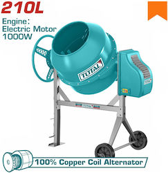 Total Μπετονιέρα Ηλεκτροκίνητη 1000W 210lt TCM2106-1