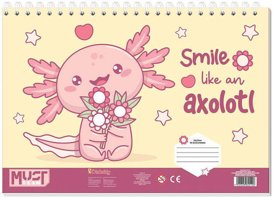 Must Team Zeichenblock Axolotl (Verschiedene Designs)