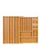 Relaxdays Organizator Extensibil pentru Tacâmuri din Lemn 32x42x5.5 cm Bej