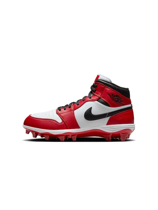 1 Mid TD Cleat Chicago Pantofi Sport Rugby Roșii Pentru Bărbați